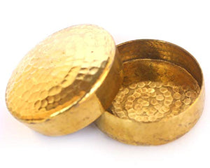 Zafos Brass Bowl Diya Holder- Handmade Tea Light Candle Holder Brass Bowl Set,Kubera Deepam Used As Diwali Gift,Brass Decor,Diyas for Decoration,Vilakku Brass, Free Tea Light, 2.3"x0.75"Inch,Gold,2pc - Home Decor Lo