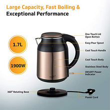Load image into Gallery viewer, V-Guard VKS17 Prime 1.7L 1900 W Stainless Steel Electric Kettle with Cool Touch Body (Copper Black) - Home Decor Lo