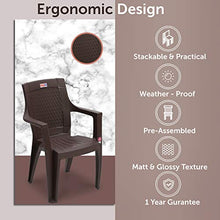 Load image into Gallery viewer, AVRO FURNITURE 7756 Plastic Chair | Set of 4 | Matt and Gloss Pattern | for Dining Room, Bedroom, Kitchen, Living Room | Bearing Capacity up to 150Kg | Strong & Sturdy Structure | 1 Year Guarantee - Home Decor Lo
