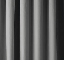 Load image into Gallery viewer, AmazonBasics Room Darkening Blackout Curtain Set of 2 with Tie Backs - 245 GSM - (7 Feet - Door) 52" x 84", Dark Grey - Home Decor Lo