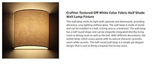 Load image into Gallery viewer, Craftter Elegant Half Shade Wall Lamp Fixture with Rich Beige Fabric. Fancy Wall Lights and Lamps for Home Decoration Indoor and Outdoor - Home Decor Lo