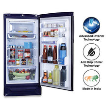Load image into Gallery viewer, Godrej 190 L 5 Star Inverter Direct-Cool Single Door Refrigerator with Base Drawer (RD 1905 PTDI 53 JW BL, Jewel Blue) - Home Decor Lo