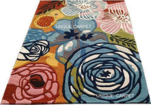 Load image into Gallery viewer, Unique Carpet Handmade Wool & Blend Carpet for Living Room Home Bedroom Hall Kitchen Office Anywhere Color Multi Hand Tufted Carpets (Multi B, 4 x 6) - Home Decor Lo