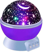 Load image into Gallery viewer, AZOD Star Projector Romantic LED 360 Degree Rotation 4 LED Bulbs 9 Light Color Changing with USB Cable Night Light Lamp (Multicolour) - Home Decor Lo