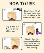 Load image into Gallery viewer, Asian Aura T-Light Candle Diffuser for Home (10 ml Aroma Oil in Fragrance of English Lavender & Rose) - Home Decor Lo