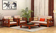 Load image into Gallery viewer, Sheesham Wood 5 Seater Sofa Set Home Living Room |Solid Wood Sofa Set 3+1+1 Honey Finish - Home Decor Lo