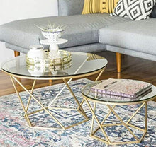 Load image into Gallery viewer, SMC FURNITURE Coffee Table , Standard , Gold Finish -Set of 2 Piece - Home Decor Lo