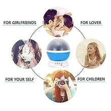 Load image into Gallery viewer, AZOD Star Projector Romantic LED 360 Degree Rotation 4 LED Bulbs 9 Light Color Changing with USB Cable Night Light Lamp (Multicolour) - Home Decor Lo