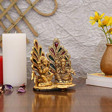 Load image into Gallery viewer, Collectible India Laxmi Ganesh Set Idol Showpiece Diya Oil Lamp for Puja Deepak - Metal Lakshmi Ganesha Statue Idol Murti for Home Pooja Temple Decor