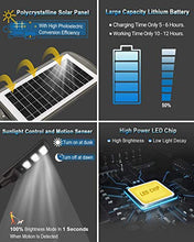 Load image into Gallery viewer, Nortek Stela 6500k 60 Watt 6000 Lumens Fully Waterproof LED Solar Chargeable Street Light with Sensor and Remote Control Function with 10 Hours Backup - Home Decor Lo