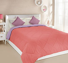 Load image into Gallery viewer, Amazon Brand - Solimo Microfibre Reversible Comforter, Double (Candy Pink and Bubble Gum Purple, 200 GSM) - Home Decor Lo