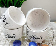 Load image into Gallery viewer, LOTUM 3D Cut Pure Ceramic Unique Pure White Matte Finish (Set of 4) Mini Bowls Lead Free Suitable to use As Chatni Bowl,Soup Bowl,Vegetable Bowl etc. - Home Decor Lo