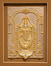 Load image into Gallery viewer, Soni Jewellers 999 Pure Silver Silver Ganesh Laxmi Saraswati Tirupati Balaji &amp; Murugan with 24 Carat Gold Plating Photo Frames for Table Top and Wall Mount - Home Decor Lo