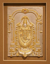 Load image into Gallery viewer, Soni Jewellers 999 Pure Silver Silver Ganesh Laxmi Saraswati Tirupati Balaji & Murugan with 24 Carat Gold Plating Photo Frames for Table Top and Wall Mount - Home Decor Lo
