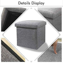 Load image into Gallery viewer, Almand Foldable Storage Ottoman Footrest Toy Box Coffee Table Stool, 2-Pack, 11.8x11.8x11.8 inch, (2 pcs) - Home Decor Lo