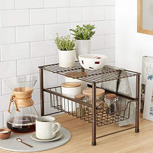 Load image into Gallery viewer, AmazonBasics Stackable Sliding Basket Drawer Storage Organizer - Bronze - Home Decor Lo