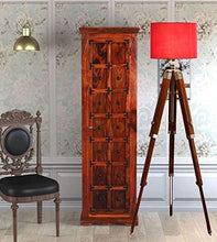 Load image into Gallery viewer, Beverly studio 12" Red Drum Wooden 3 fold Tripod Floor lamp - Home Decor Lo