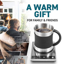 Load image into Gallery viewer, COSORI Coffee Mug Warmer & Mug Set Electric 24Watt Beverage Cup Warmer for Desk Home Office Use 304 Stainless Steel 17Oz Mug W Lid Touch Tech & Led Backlit Display Ideal for Gift Coffee Tea Hot Cocoa - Home Decor Lo
