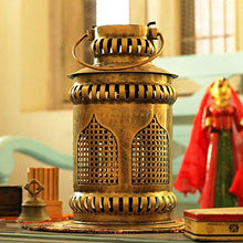 Load image into Gallery viewer, SADHUBELA Iron Jaisalmeri Mehrab Art Burni Diya Lantern (Gold_7 Inch X 7 Inch X 12.2 Inch) - Home Decor Lo