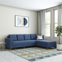 Load image into Gallery viewer, Amazon Brand - Solimo  Alen six Seater RHS L Shape Sofa Set (Blue) - Home Decor Lo
