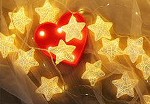 Load image into Gallery viewer, CITRA 16 Led Frosted Crackle Star Copper String Fairy Light for Home,Office, Diwali, Eid & Christmas Decoration - Warm White - Home Decor Lo
