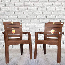 Load image into Gallery viewer, Anmol Moulded Jaguar High Back Chair Strong Structure Build Chair for Home, Garden, Office, Outdoor (Set of 2) Brown - Home Decor Lo