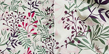 Load image into Gallery viewer, Amazon Brand - Solimo Fresh Ferns 144 TC 100% Cotton Double Bedsheet with 2 Pillow Covers, Violet - Home Decor Lo