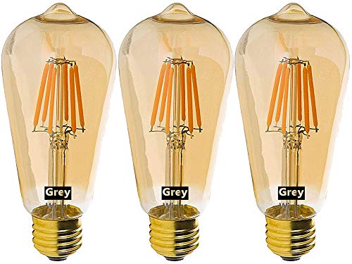 GreyWings LED 4-Watts E27 LED Warm White Fancy Filament Bulb Pack of 3 - Home Decor Lo