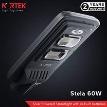 Load image into Gallery viewer, Nortek Stela 6500k 60 Watt 6000 Lumens Fully Waterproof LED Solar Chargeable Street Light with Sensor and Remote Control Function with 10 Hours Backup - Home Decor Lo
