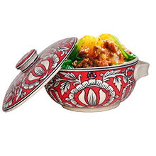 Load image into Gallery viewer, Craftghar Ceramic Serving Casserole Set of 3 | Serving Bowls with Lids (Set of 3)| 100% Microwave Safe | Red 3 Serve Casserole Set  (1250 ml, 900 ml, 600 ml) - Home Decor Lo