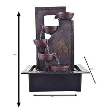 Load image into Gallery viewer, Chronikle Brown polystone Designer Water Fountain with led Light (42 x 31 x 23 cm) - Home Decor Lo