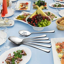 Load image into Gallery viewer, LIANYU Large Serving Spoon x 3, Slotted Serving Spoon x 3, 9.8 Inch Stainless Steel Buffet Restaurant Dinner Serving Spoons Set, Catering Serving Utensils for Party Banquet, Dishwasher Safe - Home Decor Lo