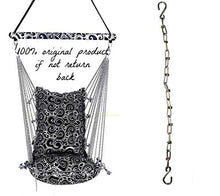 Load image into Gallery viewer, Kkriya Home Decor ®Jumbo Swing with chain jhula, Swing Chair for Indoor, Outdoor Balcony, Home, Bedroom. Weight Carrying Capacity 150Black Made in India.(pre assembled) - Home Decor Lo