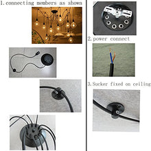 Load image into Gallery viewer, Lixada 6 Arms Each with 1.7 m Wire Antique Classic Adjustable DIY Ceiling Spider Lamp Light E27 Retro Chandelier Pendant for Dining Hall, Bedroom Hotel - Home Decor Lo