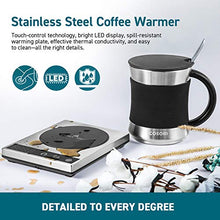 Load image into Gallery viewer, COSORI Coffee Mug Warmer & Mug Set Electric 24Watt Beverage Cup Warmer for Desk Home Office Use 304 Stainless Steel 17Oz Mug W Lid Touch Tech & Led Backlit Display Ideal for Gift Coffee Tea Hot Cocoa - Home Decor Lo