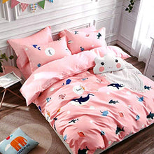Load image into Gallery viewer, Sky Tex Pink Color Fishes Printed 300 TC Glace Cotton 3D Printed Single Bed Comforter Set (1 Comforter &amp; 1 Single Bed Sheet with 1 Pillow Cover) (Buy This Comforter Get 1 N - 95 Mask Free) - Home Decor Lo