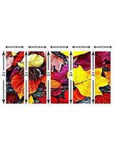 Load image into Gallery viewer, 999Store Framed Ready to Hang Multiple Frames Printed Wooden Frame red Leaves Wall Art Panels for Living Room Painting - 5 Frames (130 X 76 cms) - Home Decor Lo