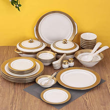 Load image into Gallery viewer, Clay Craft - New Georgian Dinner Set of 40 pieces, Enchanting Gold
