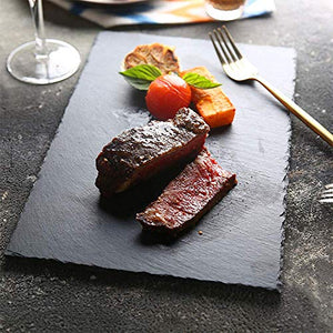 Incrizma Natural Slate Cheese Board 12 Inch Platter Stone Round Serving Tray 1 Pc (6" x 12") - Home Decor Lo