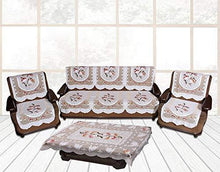 Load image into Gallery viewer, Yellow Weaves™ Floral 5 Seater Sofa Cover Set with 1 Center Table Cover - Home Decor Lo