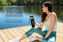 Load image into Gallery viewer, Aquafrut Bottle BPA-Free Tritan Plastic Leak Proof Loading Fruit Infuser Water Bottle with One Click Open Lid with Infusion Recipe eBook, 24 oz, Teal - Home Decor Lo