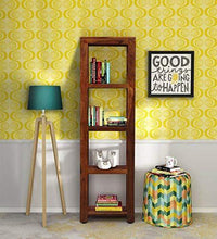 Load image into Gallery viewer, Balaji Furniture Wooden Book Shelves for Living Room | Open Bookcases with 4 Shelf | Sheesham Wood, Honey Finish - Home Decor Lo