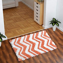 Load image into Gallery viewer, AEROHAVEN™ Glorious Super Soft Microfiber Chevron Designer Anti Slip Bathmat - BM21 - (40 cm x 60 cm, Peach) - Home Decor Lo