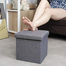 Load image into Gallery viewer, Almand Foldable Storage Ottoman Footrest Toy Box Coffee Table Stool, 2-Pack, 11.8x11.8x11.8 inch, (2 pcs) - Home Decor Lo