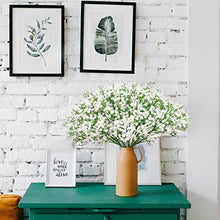 Load image into Gallery viewer, Bomarolan Artificial Baby Breath Flowers Fake Gypsophila Bouquets 12 Pcs Fake Real Touch Flowers for Wedding Decor DIY Home Party(White) - Home Decor Lo