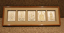 Load image into Gallery viewer, Soni Jewellers 999 Pure Silver Silver Ganesh Laxmi Saraswati Tirupati Balaji & Murugan with 24 Carat Gold Plating Photo Frames for Table Top and Wall Mount - Home Decor Lo