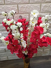Load image into Gallery viewer, VTMT Petalshue® Artificial Dark Pink & White Blossom Flower Bunch for Home Decor Office | Artificial Flower Bunches for Vases (18 Sticks, 45 cm) - Home Decor Lo