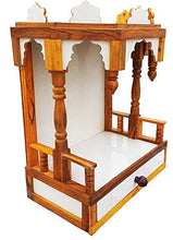 Load image into Gallery viewer, SANRACHNA Wooden Mandir for Pooja Room- Wall Hanging Temple Height-48, Length-40, Width-25 cm (White) - Home Decor Lo