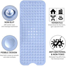 Load image into Gallery viewer, VINGTOS SALES Anti-slip Bathroom Floor Mat (Light Blue, Silicone, 100 X 40 cm). - Home Decor Lo