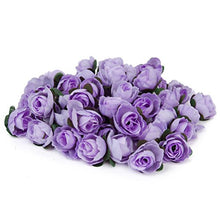 Load image into Gallery viewer, Light Purple : Tinksky 50pcs 3cm Artificial Roses Flower Heads Wedding Decoration (Light Purple) - Home Decor Lo